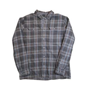 prAna Copper Skies Lined Flannel Shirt Large